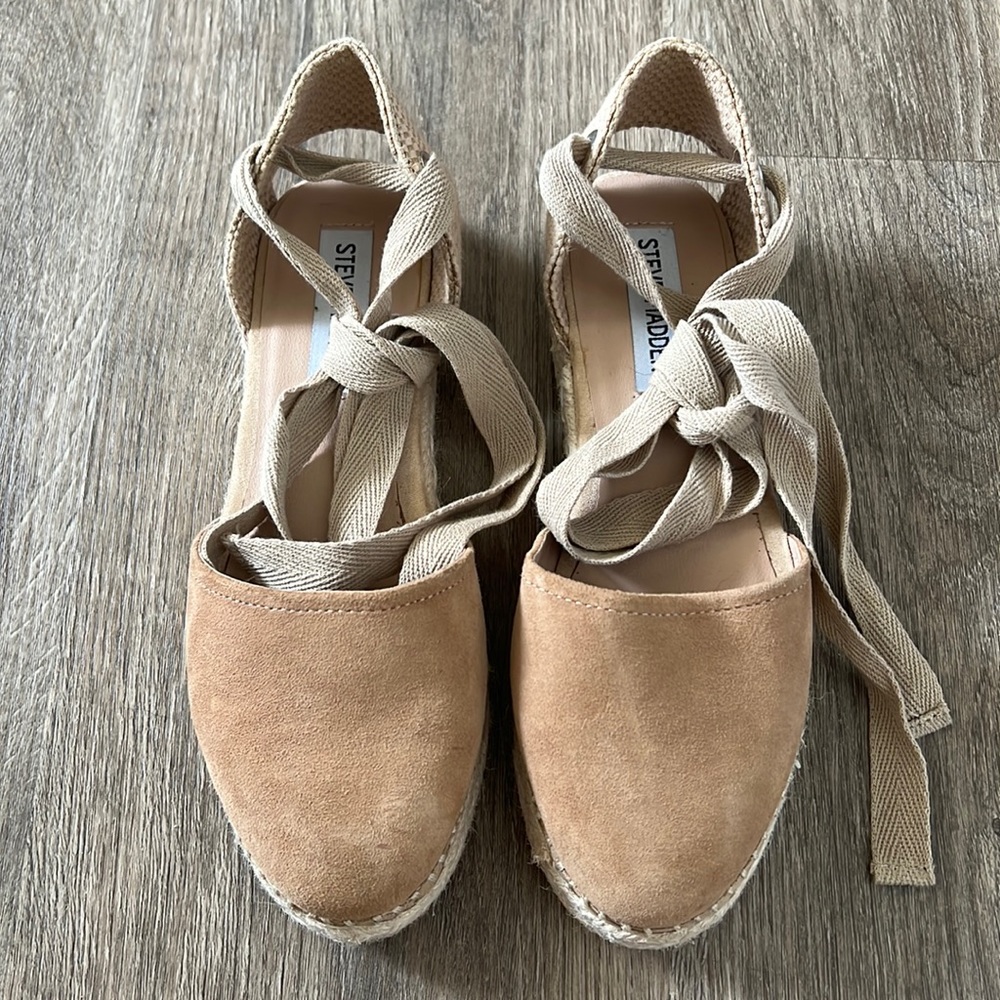 NEW without box Steve Madden lace up espadrilles